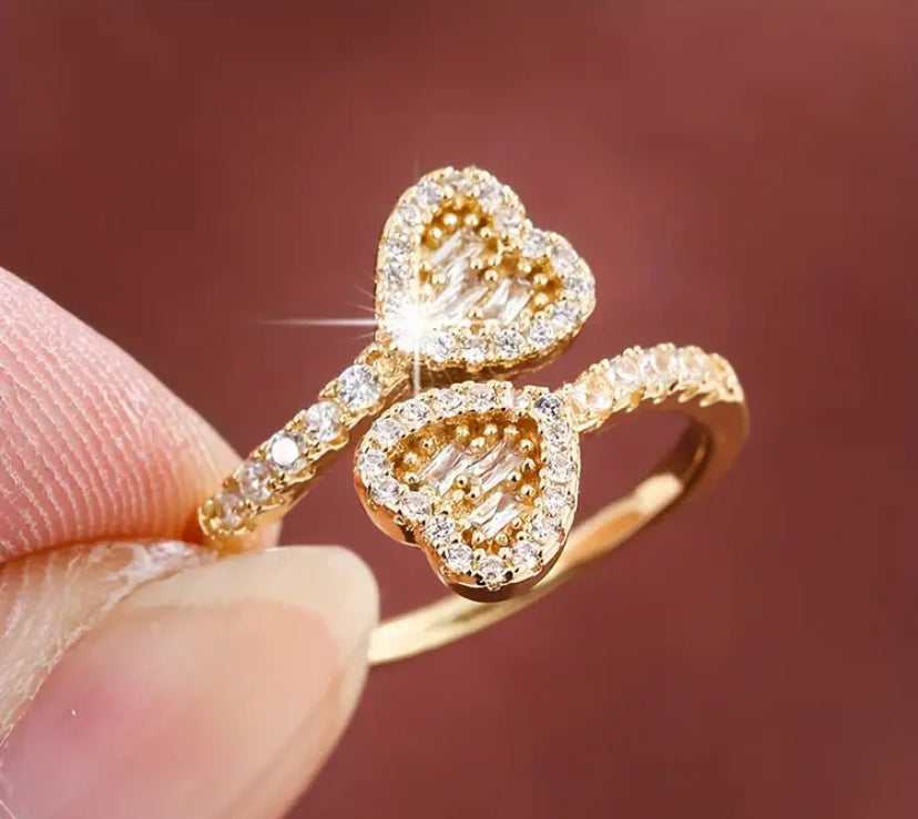 Love Me Mini Crystal Heart Ring