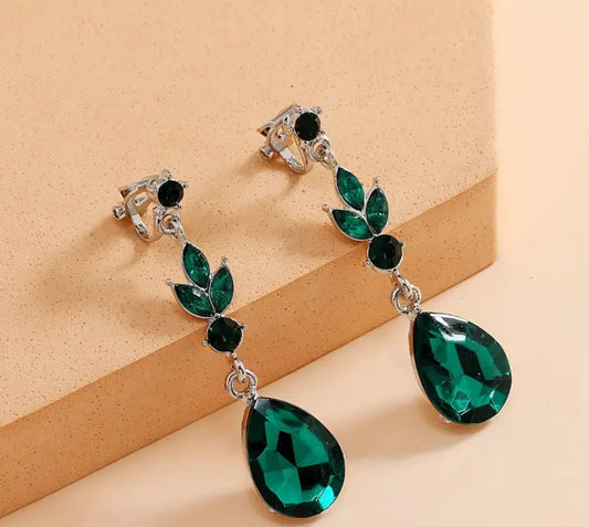 Emerald Green Drop Earrings