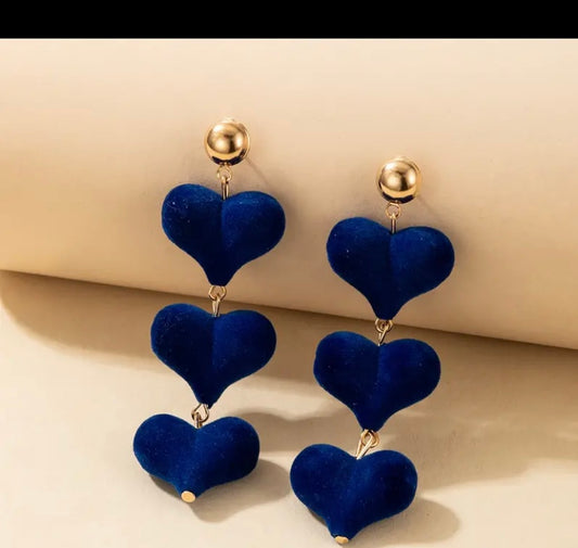Blue Velvet Drop Earrings