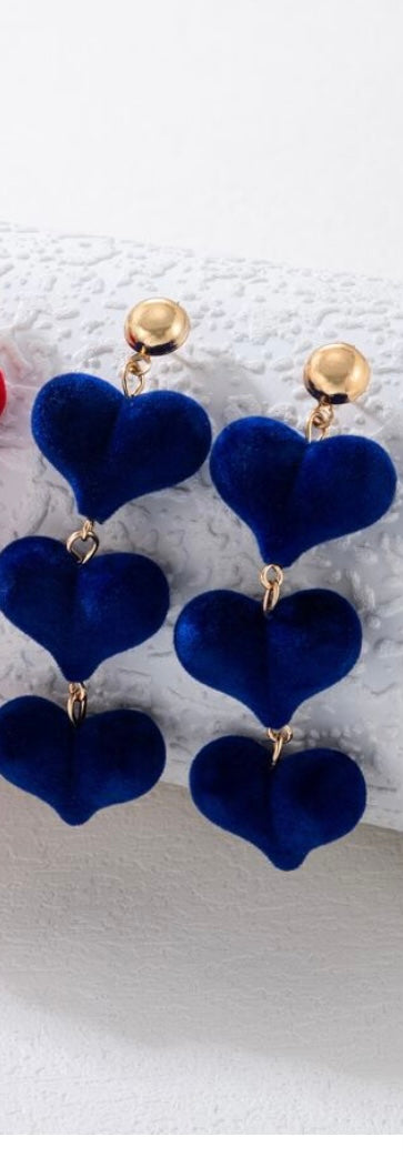 Blue Velvet Drop Earrings