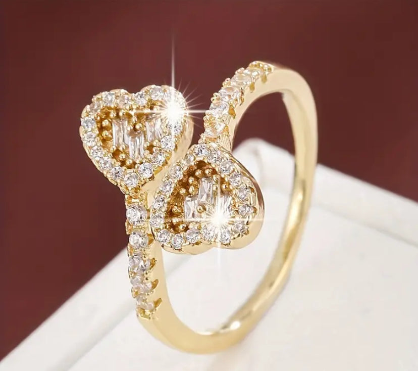 Love Me Mini Crystal Heart Ring