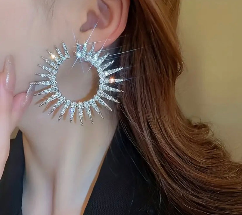 Crystal Sunburst Earrings